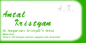 antal kristyan business card